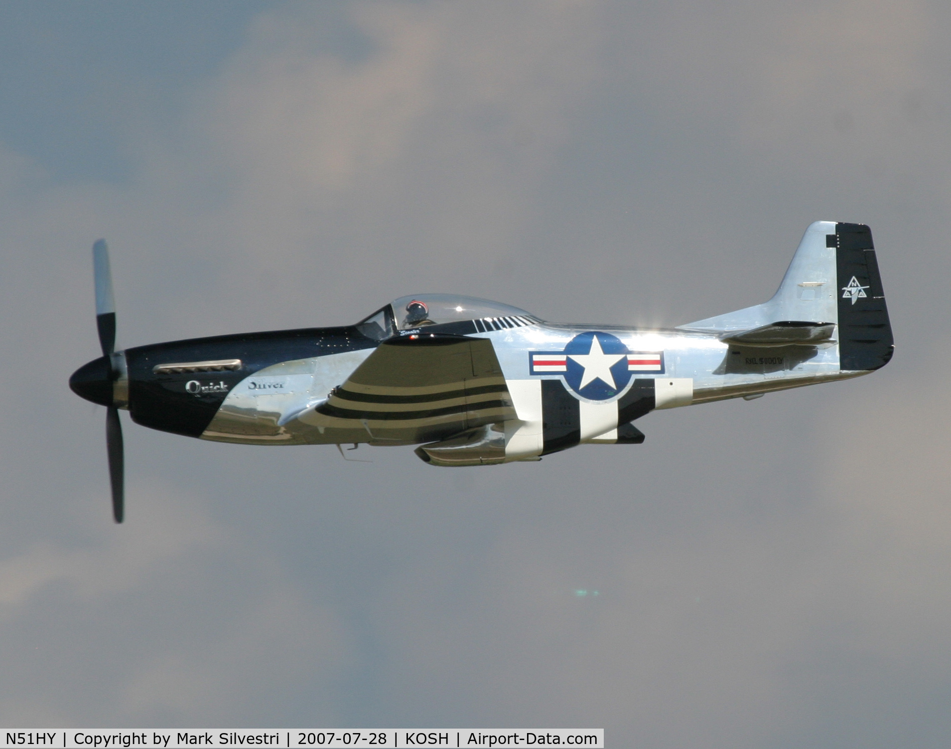 N51HY, 1944 North American P-51D Mustang C/N 45-11439, Oshkosh 2007 - Quick Silver