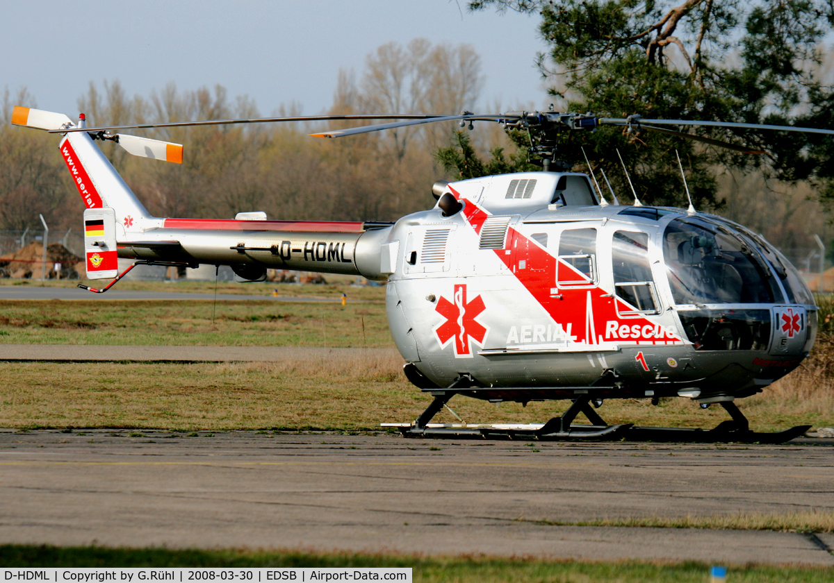 D-HDML, 1980 MBB Bo-105CBS-4 C/N S-438, Aerial, MBB BO 105 CBS,nice surprise on this sunday,with new colors!