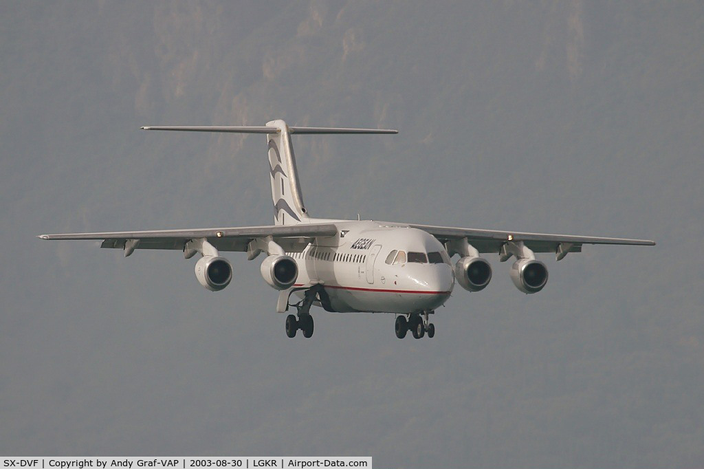 SX-DVF, 2000 British Aerospace Avro 146-RJ100 C/N E3375, Aegean Bae146