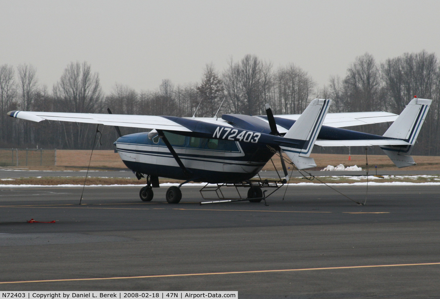 N72403, 1973 Cessna 337G Super Skymaster C/N 33701576, Unusual bird on a cold, dreary winter day.