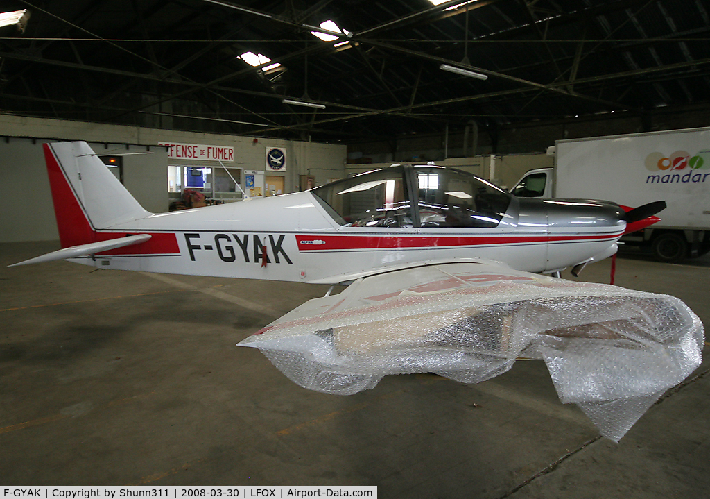 F-GYAK, Robin R-2120 U C/N 377, Inside GAMA Airclub hangar