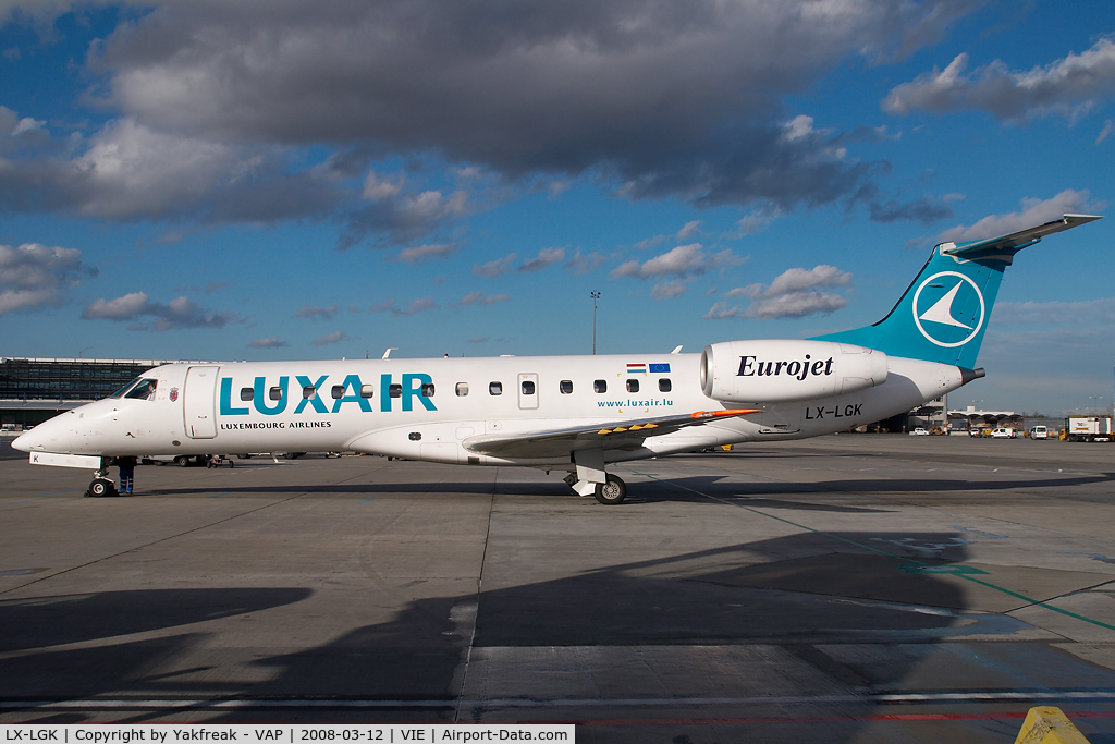 LX-LGK, 2005 Embraer ERJ-135LR (EMB-135LR) C/N 14500886, Luxair Embraer 135