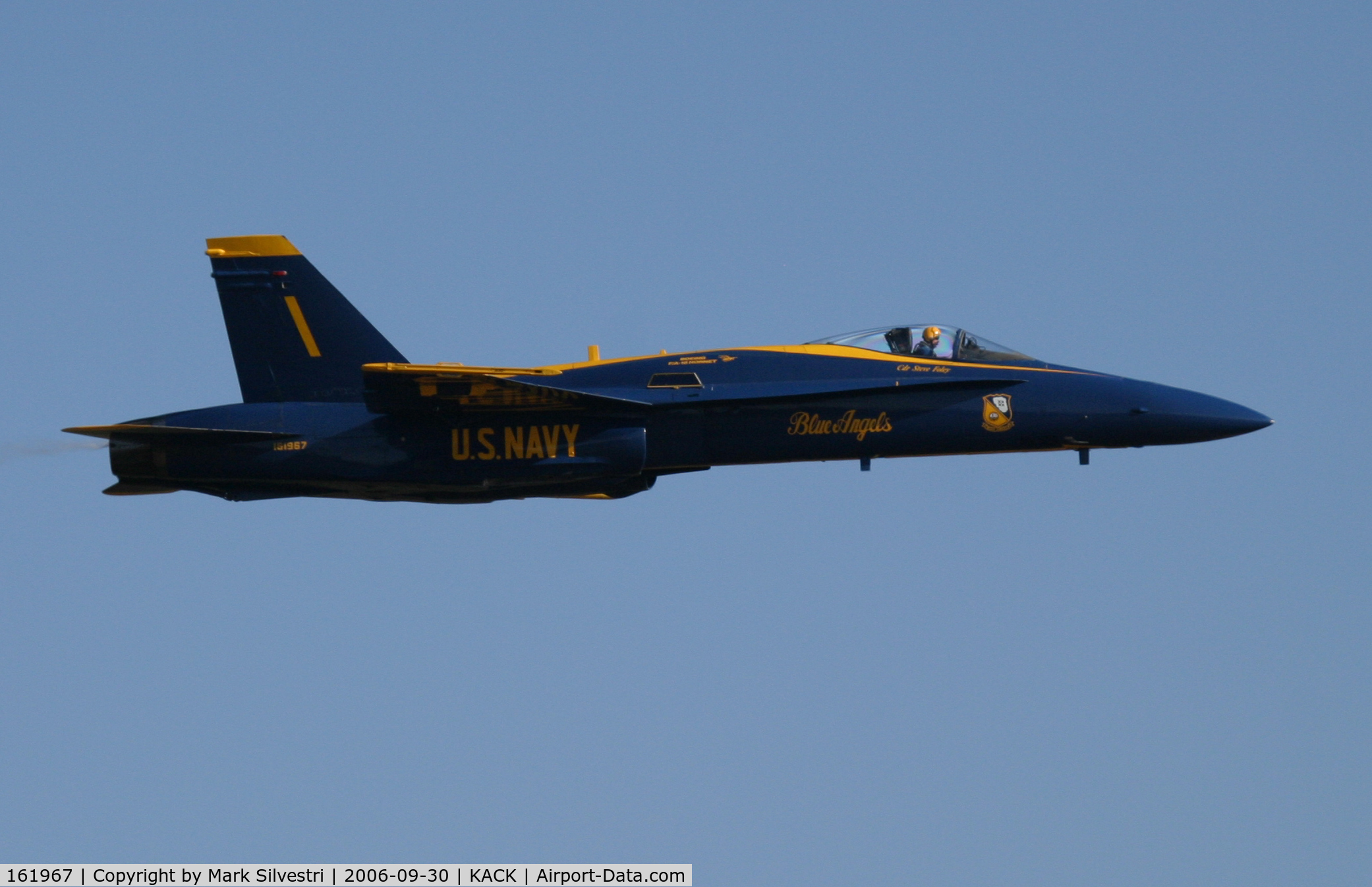 161967, McDonnell Douglas F/A-18A Hornet C/N 0183/A144, Nantucket Airshow 2007 - Blue Angel #1 