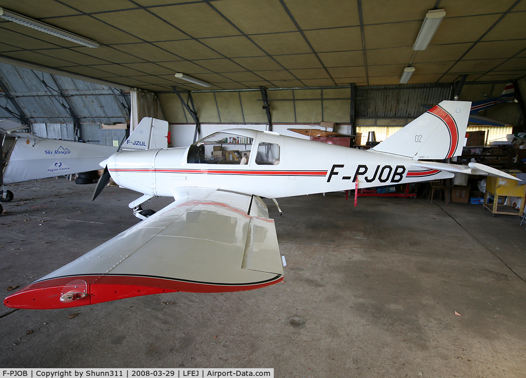 F-PJOB, Lucas L5 C/N 2, Inside Airclub's hangar...