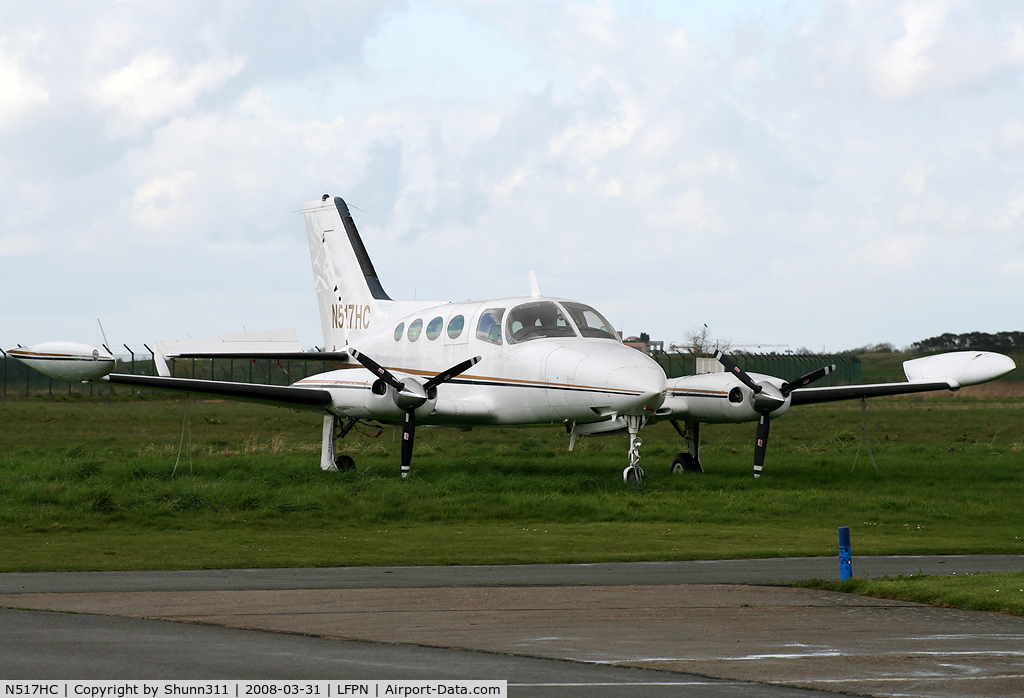 N517HC, 1970 Cessna 401B C/N 401B0048, Parked in the grass after maintenance...