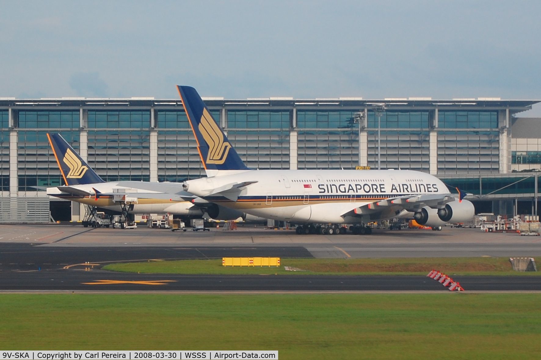 9V-SKA, 2007 Airbus A380-841 C/N 003, A380 at Singapore (flew back in it to the UK)