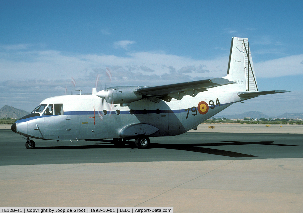 TE12B-41, CASA C-212-100 Aviocar C/N E1-2-79, This flying class room taxies to the runway at San Javier.