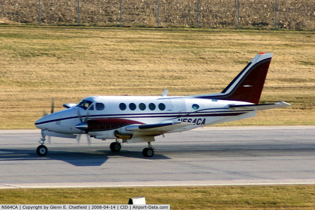 N564CA, 1978 Beech B100 King Air C/N BE-58, Rolling out on runway 9
