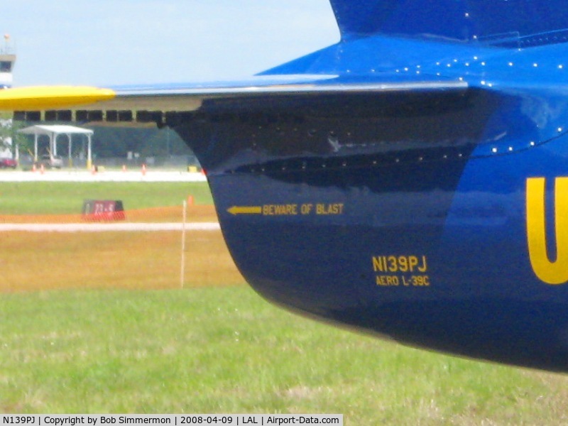 N139PJ, 1982 Aero L-39 Albatros C/N 232226, Tail detail.  Sun N Fun 2008