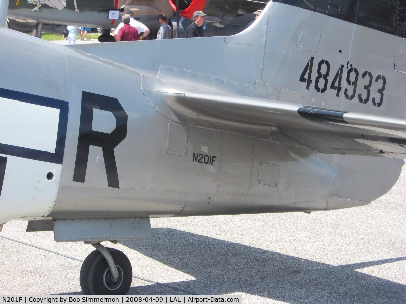 N201F, 1944 North American P-51D Mustang C/N 44-84933N, Tail detail.  Sun N Fun 2008