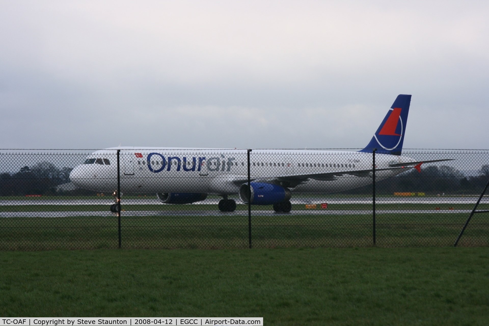 TC-OAF, 1997 Airbus A321-231 C/N 668, Taken at Manchester Airport on a typical showery April day