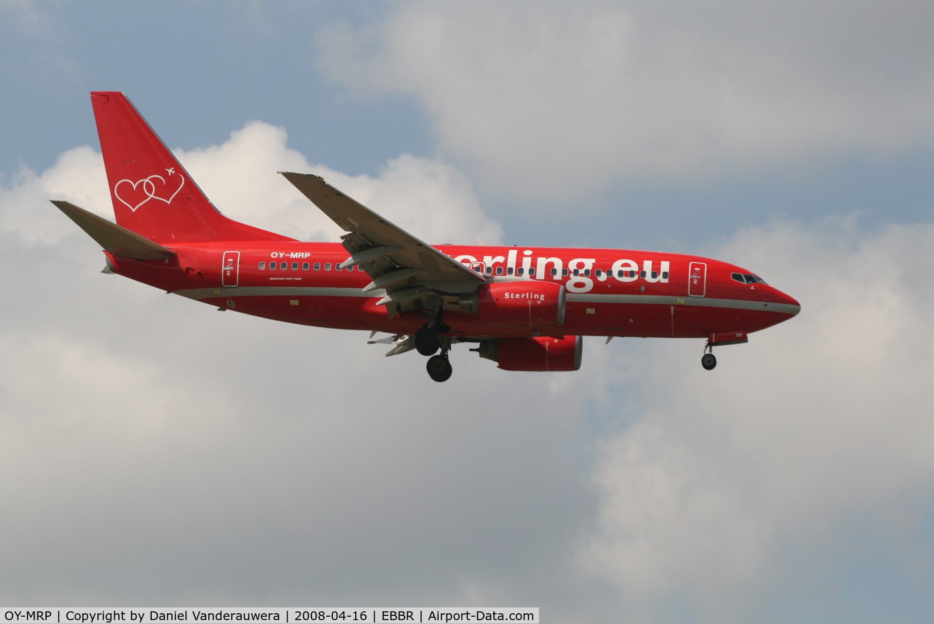 OY-MRP, 2007 Boeing 737-7K9 C/N 34401, flight NB637 is descending to rwy 02