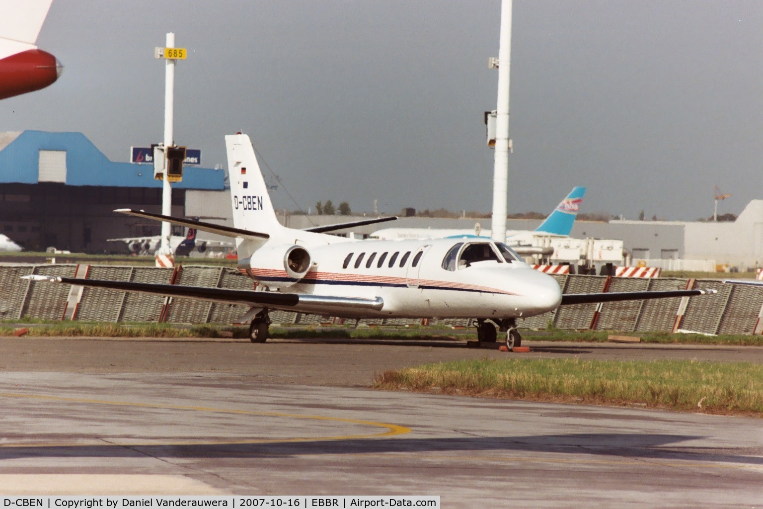 D-CBEN, 1994 Cessna 560 Citation Ultra C/N 560-0282, parked on General Aviation apron (Abelag)
