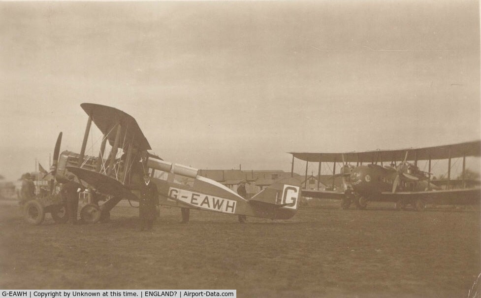G-EAWH, Airco DH4A C/N F5764, Picture of a Great Uncle of mine.