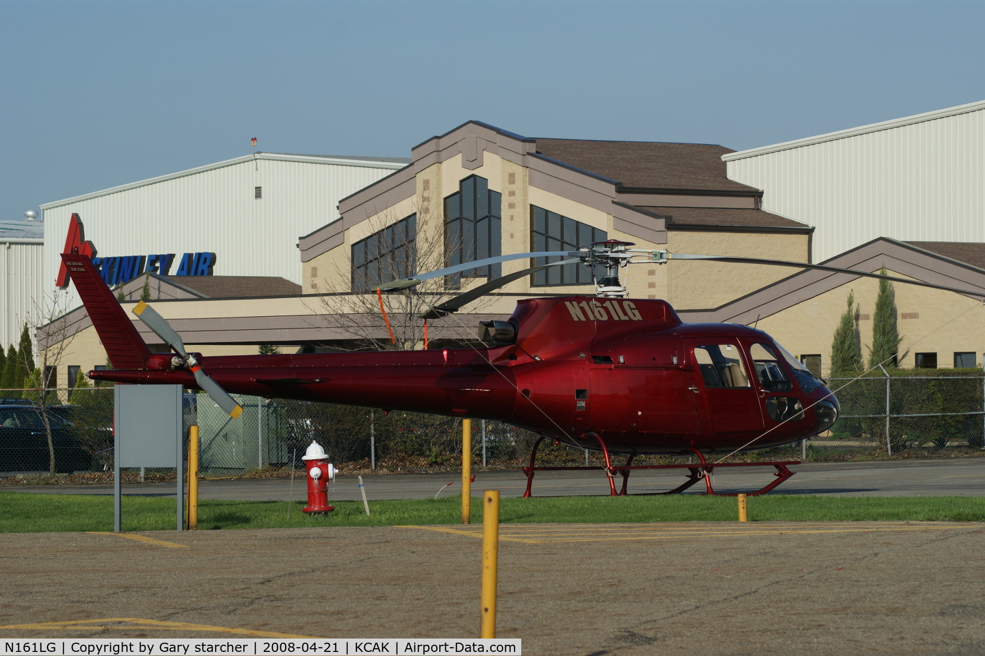 N161LG, Eurocopter AS-350B-2 Ecureuil Ecureuil C/N 4586, SITTING IN FRONT OF THE TIMKEN HANGER