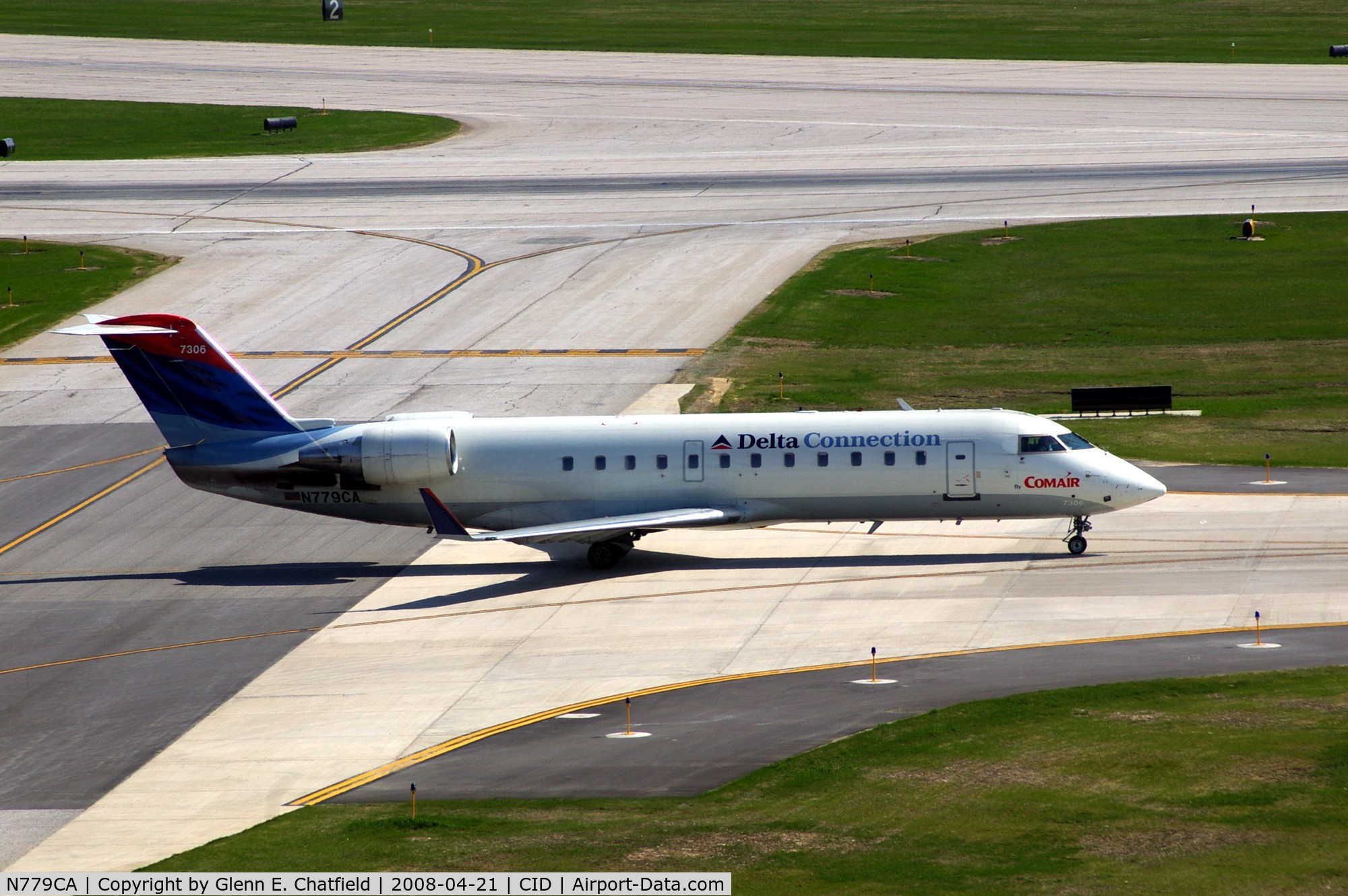 N779CA, 1999 Bombardier CRJ-100ER (CL-600-2B19) C/N 7306, Taxiing to Runway 9 for departure