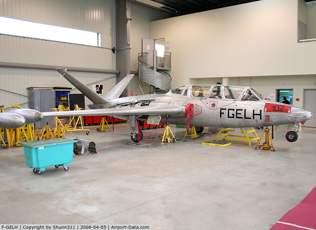 F-GELH, Fouga CM-170 Magister C/N 102, Stored and used as an instructional airframe at CFA of Bonneuil-en-France