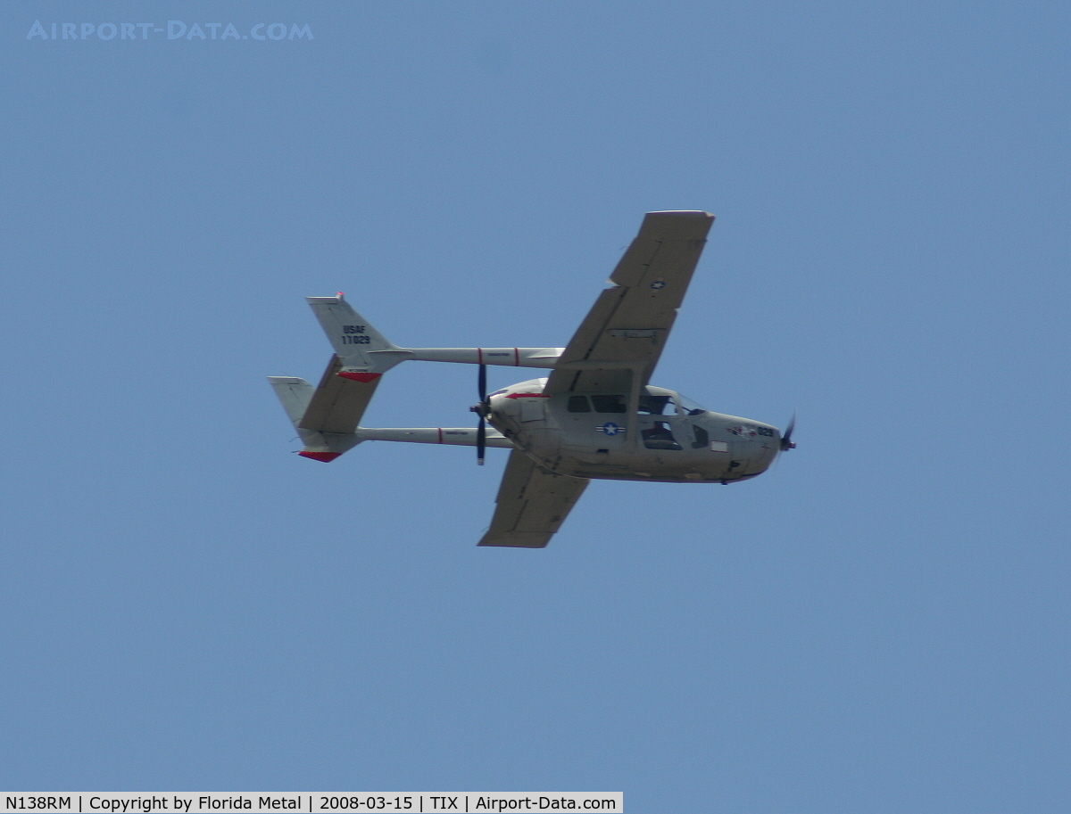 N138RM, 1969 Cessna M337B (O-2A) Super Skymaster C/N 337M-0305 (68-11029), Flying back with just one engine