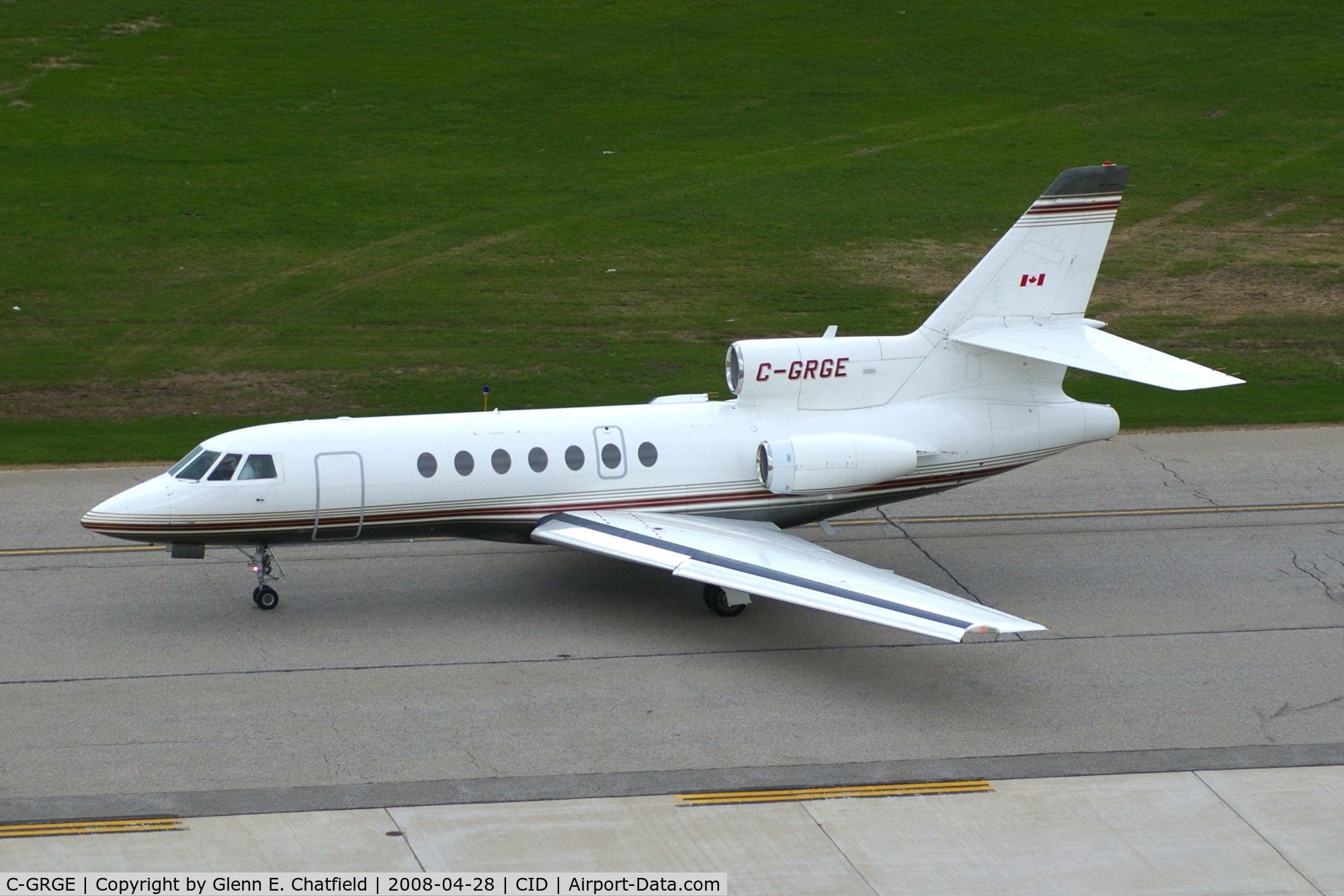 C-GRGE, 1981 Dassault Falcon 50 C/N 29, Taxiing to Runway 31 for departure to Mexico