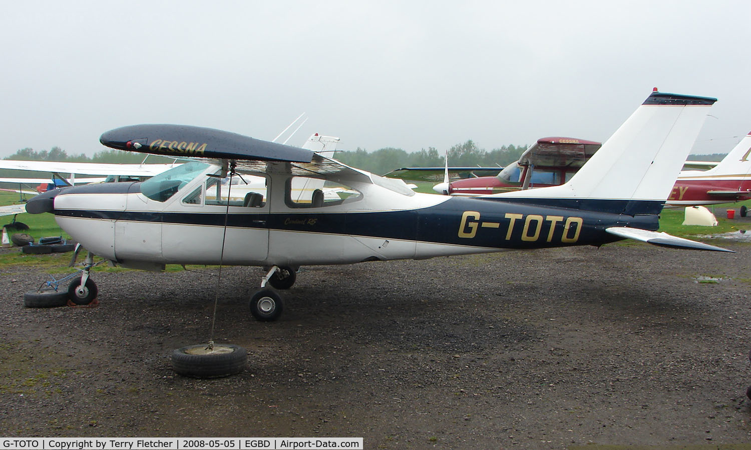 G-TOTO, 1972 Reims F177RG Cardinal RG C/N 0049, Cessna Cardinal at Derby Eggington for maintenance