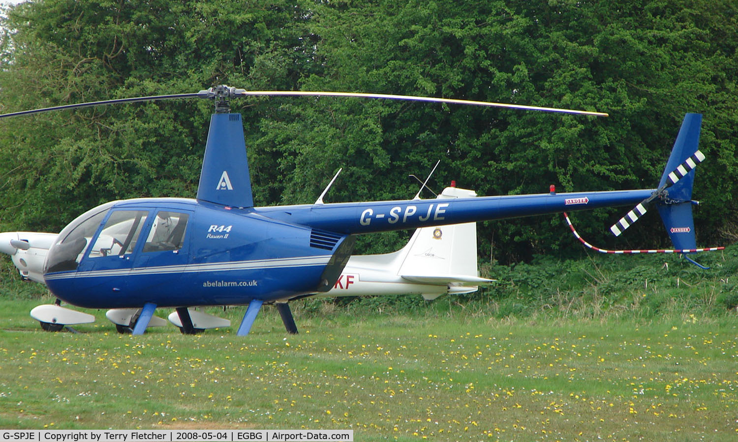 G-SPJE, 2007 Robinson R44 Raven II C/N 12026, Robinson R44 at Leicester