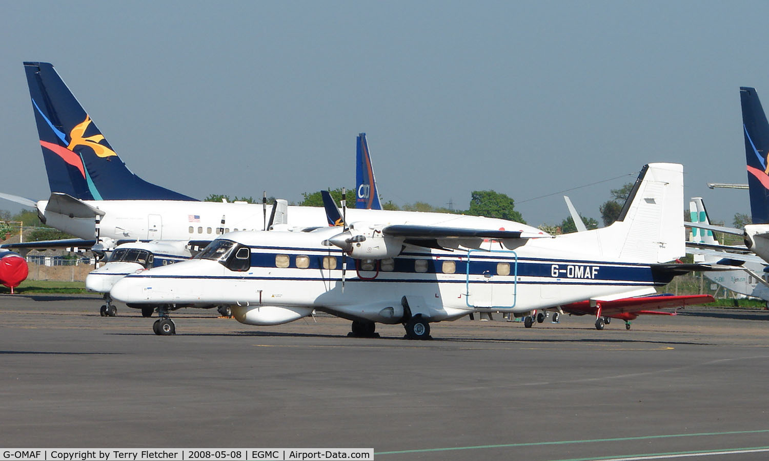 G-OMAF, 1986 Dornier 228-202K C/N 8112, One of two Ministry of Fisheries Do 228 at Southend today