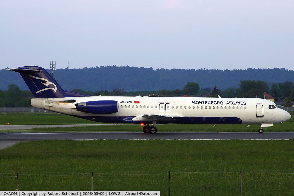 4O-AOM, 1990 Fokker 100 (F-28-0100) C/N 11321, Departure to TIV/LYTV