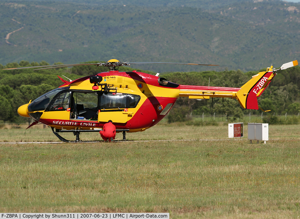 F-ZBPA, 2002 Eurocopter-Kawasaki EC-145 (BK-117C-2) C/N 9006, Used as a demo during LFMC Airshow 2007