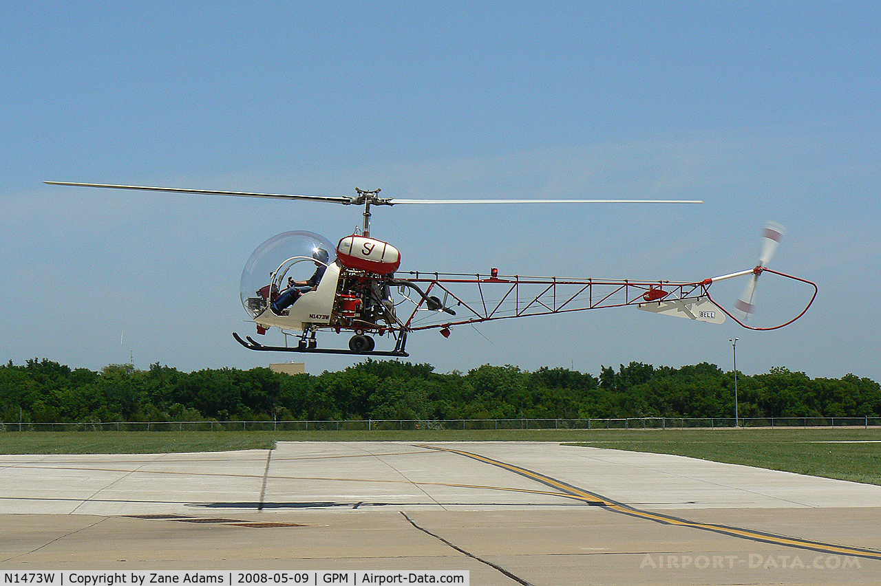 N1473W, 1970 Bell 47G-4A C/N 7725, At Grand Prairie Municipal