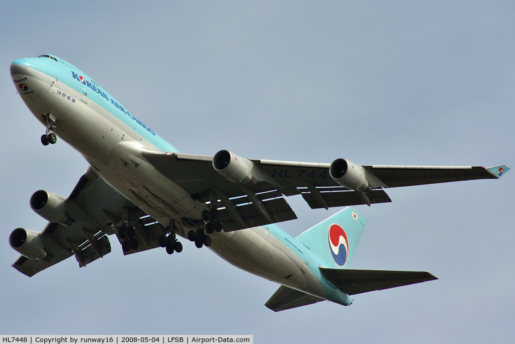 HL7448, 2000 Boeing 747-4B5F C/N 26416, landing rwy 34 inbound from INCHEON via FRA