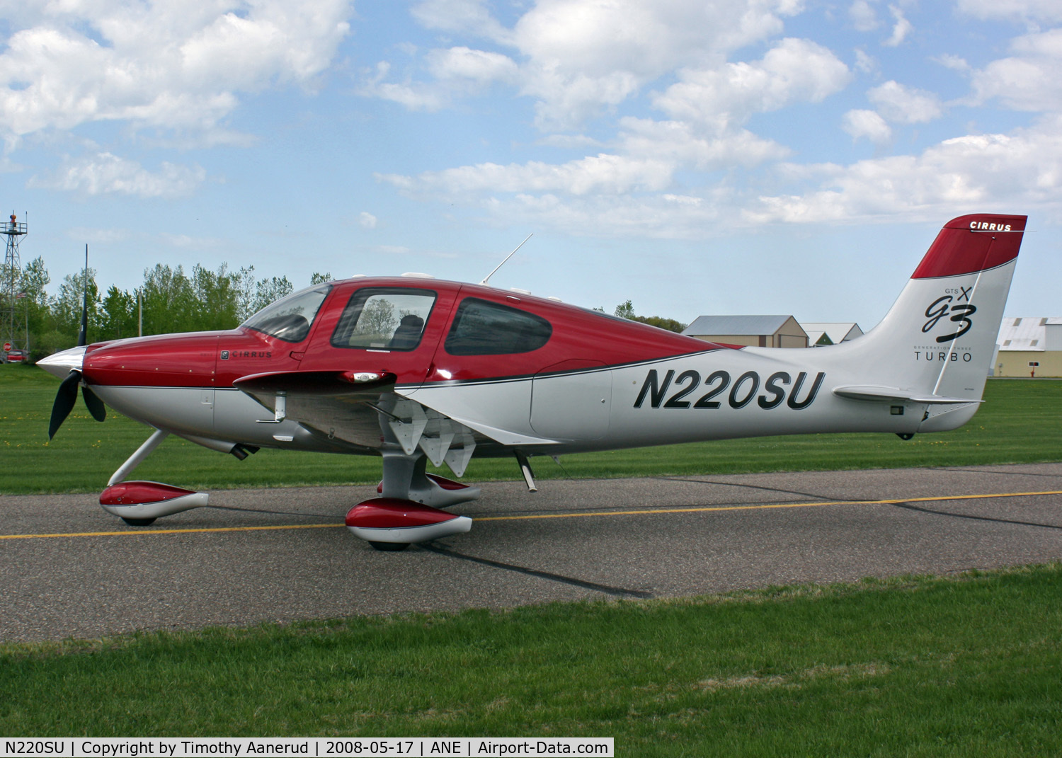 N220SU, Cirrus SR22 G3 Turbo C/N 2922, Blaine Aviation Weekend 2008, special Ohio State University colors