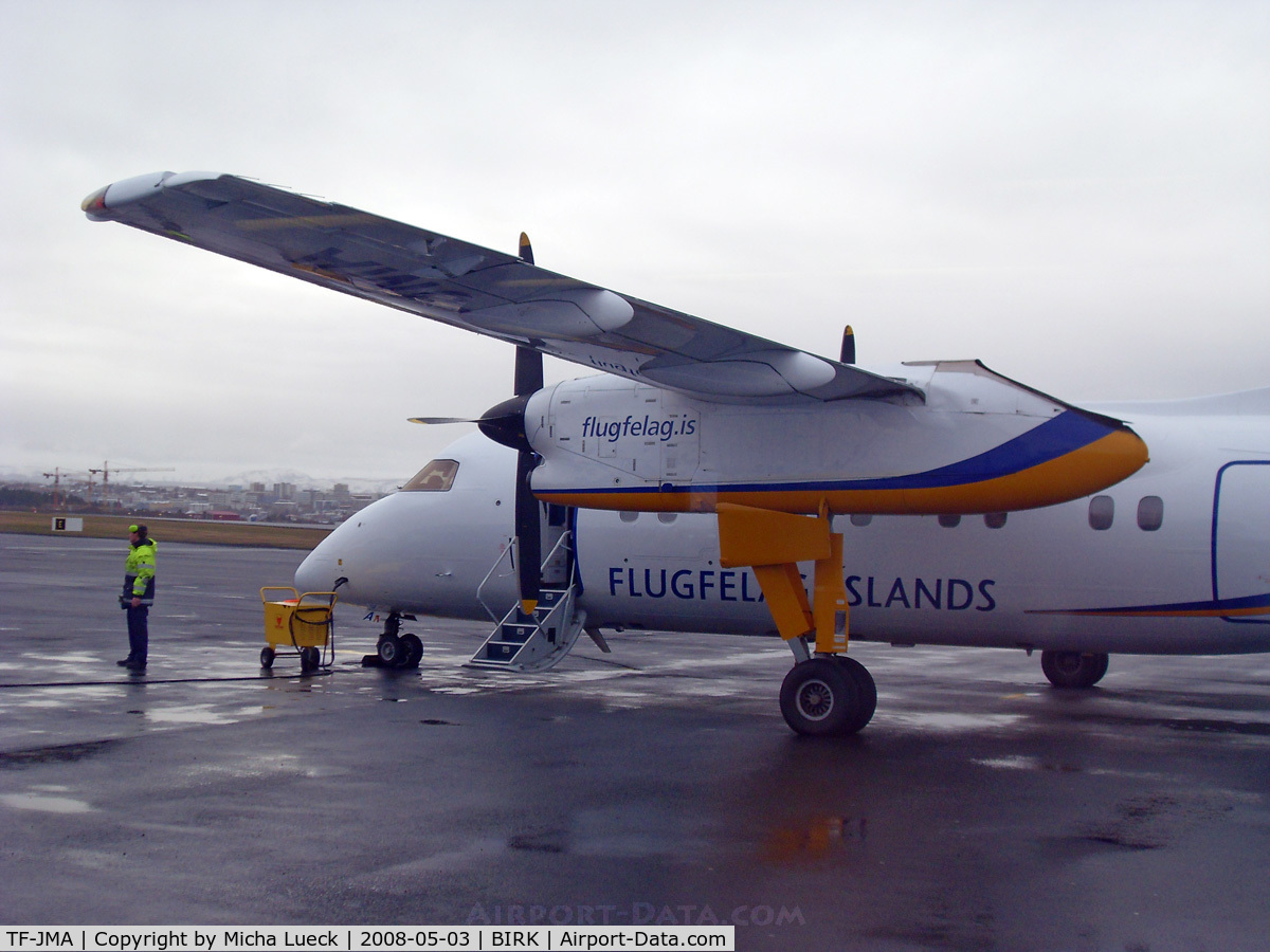 TF-JMA, De Havilland Canada DHC-8-106 Dash 8 C/N 335, At Reykjavik domestic