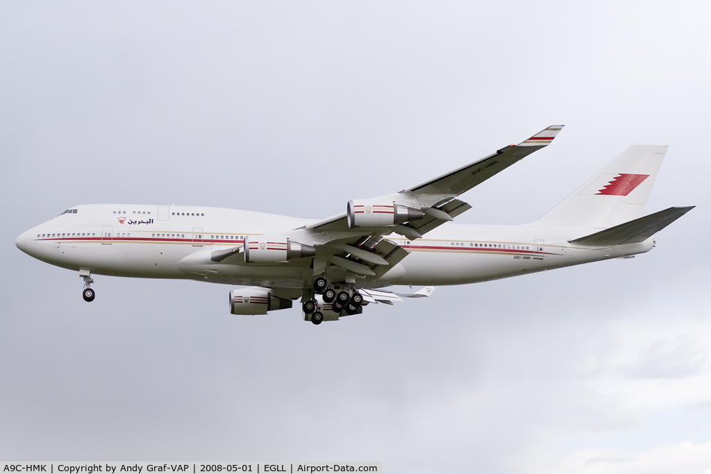 A9C-HMK, Boeing 747-4P8 C/N 33684, State of Bahrain 747-400