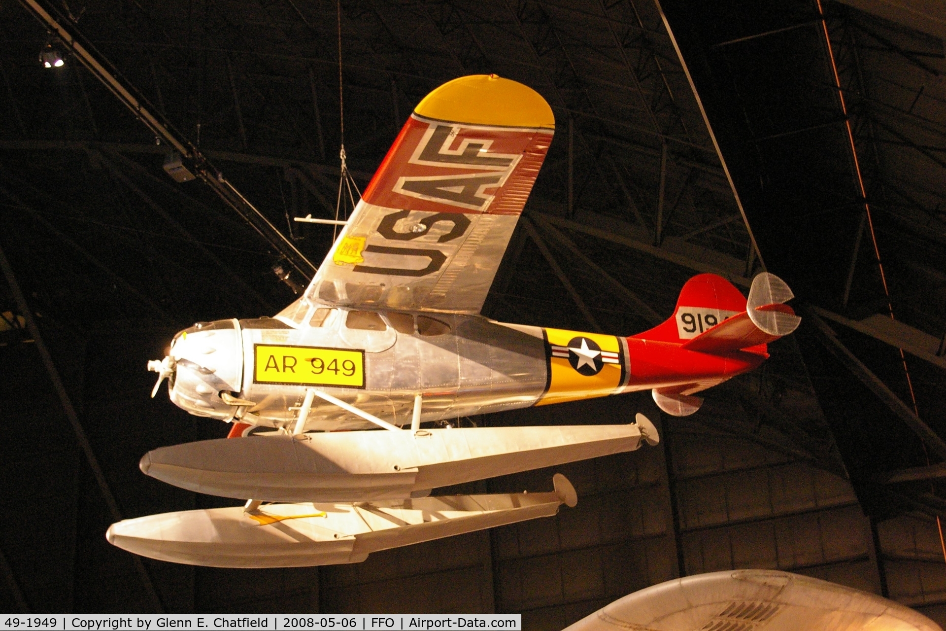 49-1949, 1949 Cessna LC-126A C/N 7328, Hanging from the ceiling in the National Museum of the U.S. Air Force