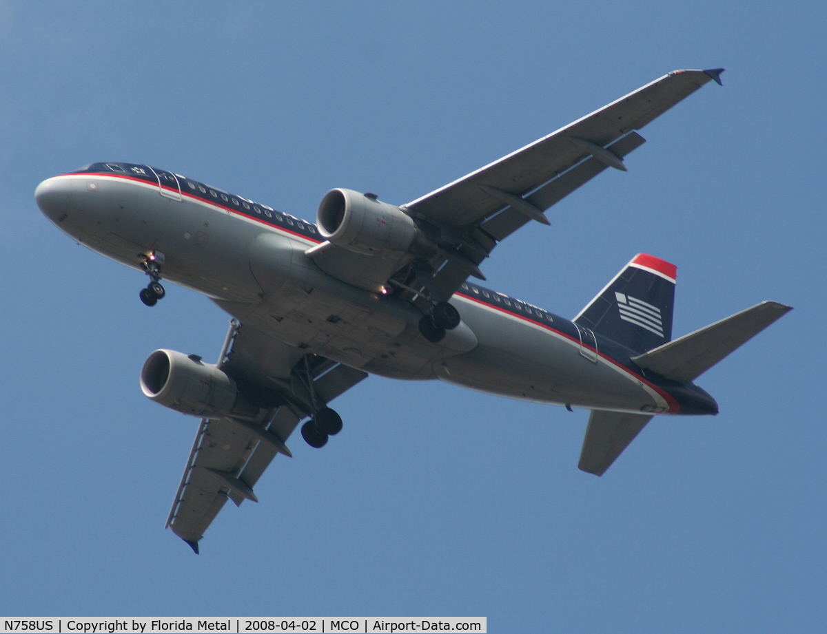 N758US, 2000 Airbus A319-112 C/N 1348, US Airways