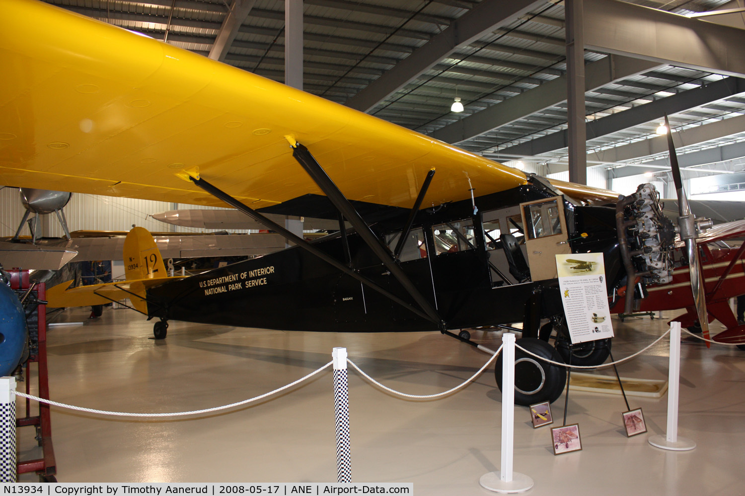 N13934, 1928 Fairchild FC-2W-2 C/N 531, Golden Wings Museum