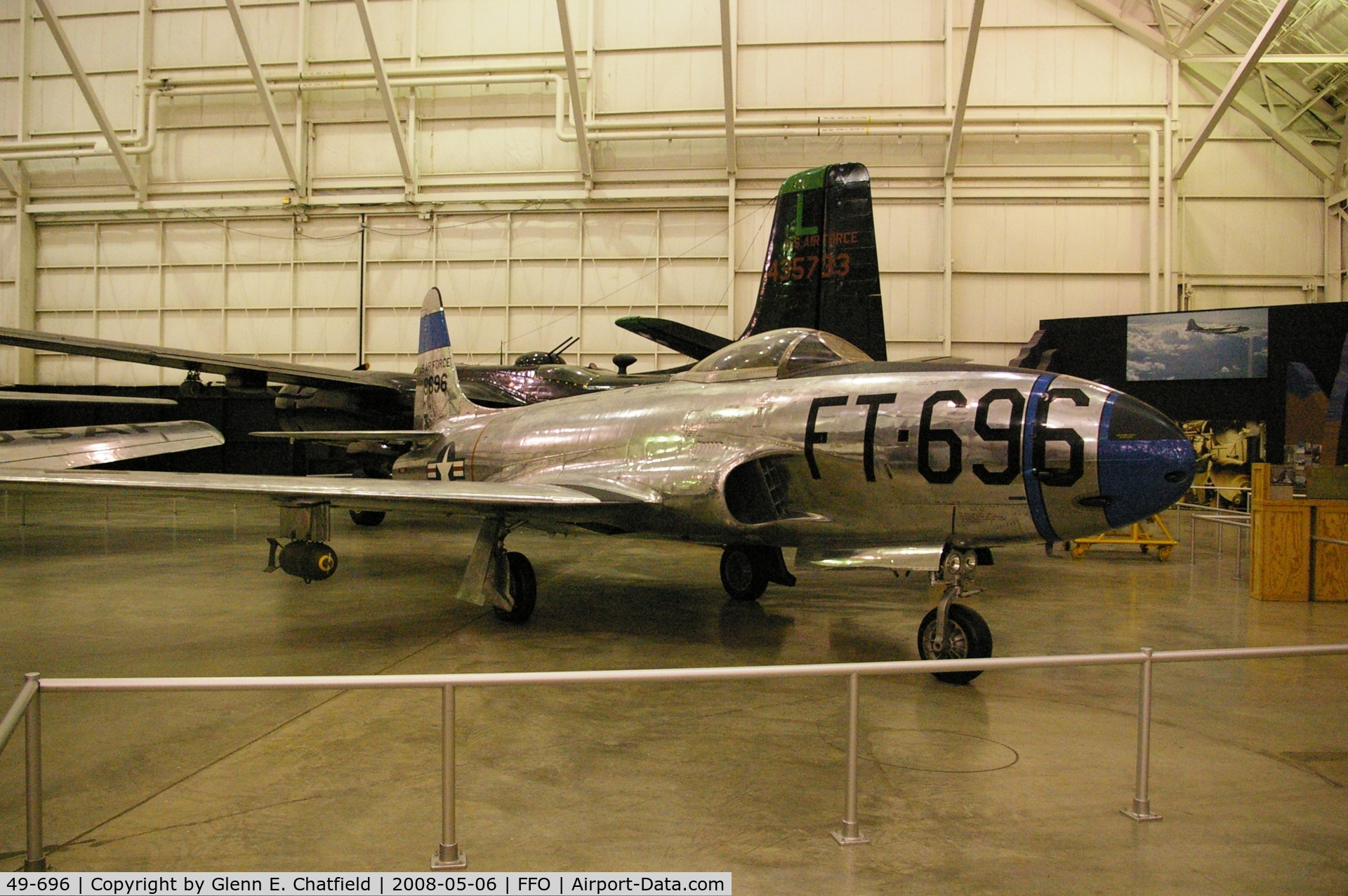 49-696, 1949 Lockheed F-80C-10-LO Shooting Star C/N 080-2340, P-80C on display at the National Museum of the U.S. Air Force