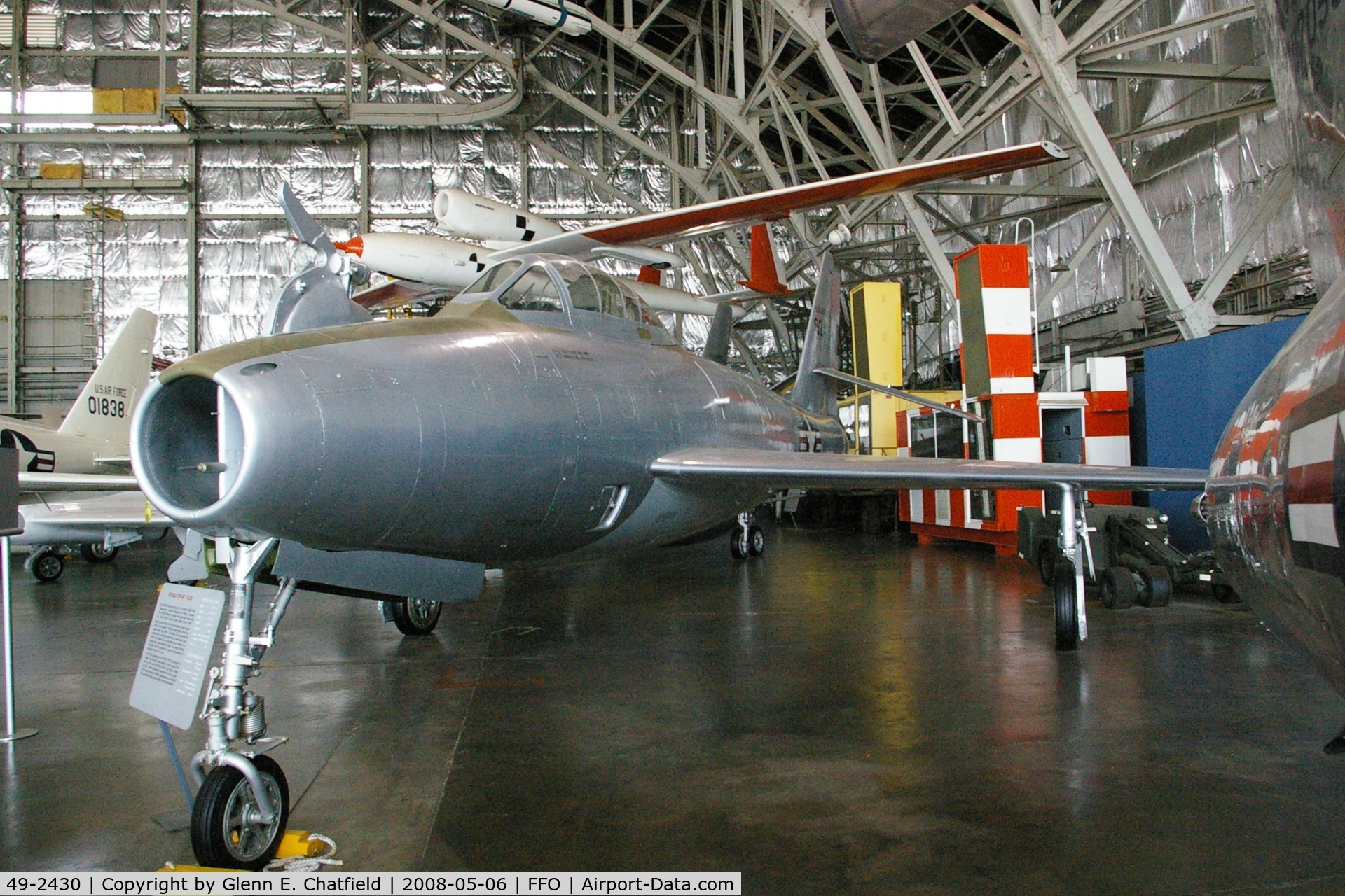 49-2430, 1950 Republic YRF-84F FICON C/N Not found 49-2430, Displayed at the National Museum of the U.S. Air Force
