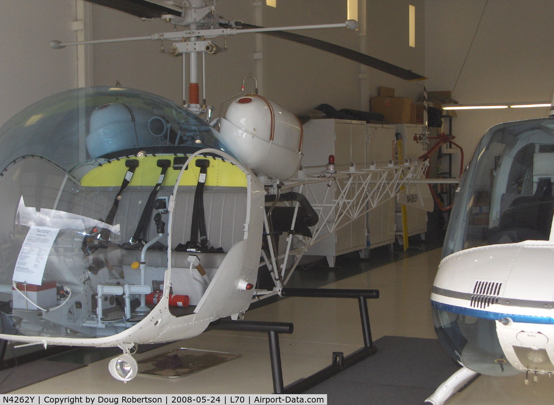 N4262Y, 1965 Bell 47G-4A C/N 7674, 1965 Bell 47G-4A, Lycoming VO-540 305 Hp. The Bell 47 was the world's first practical mass-produced helicopter offering reliabilty in a simple airframe.