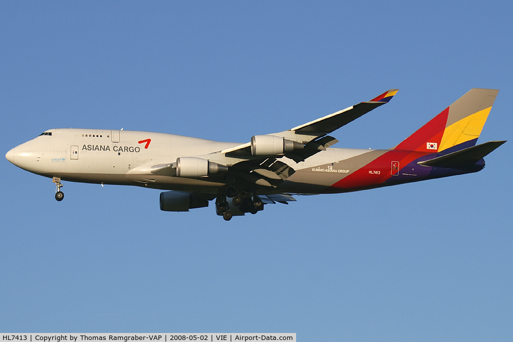 HL7413, 1991 Boeing 747-48ESF C/N 25405, Asiana Airlines Boeing 747-400