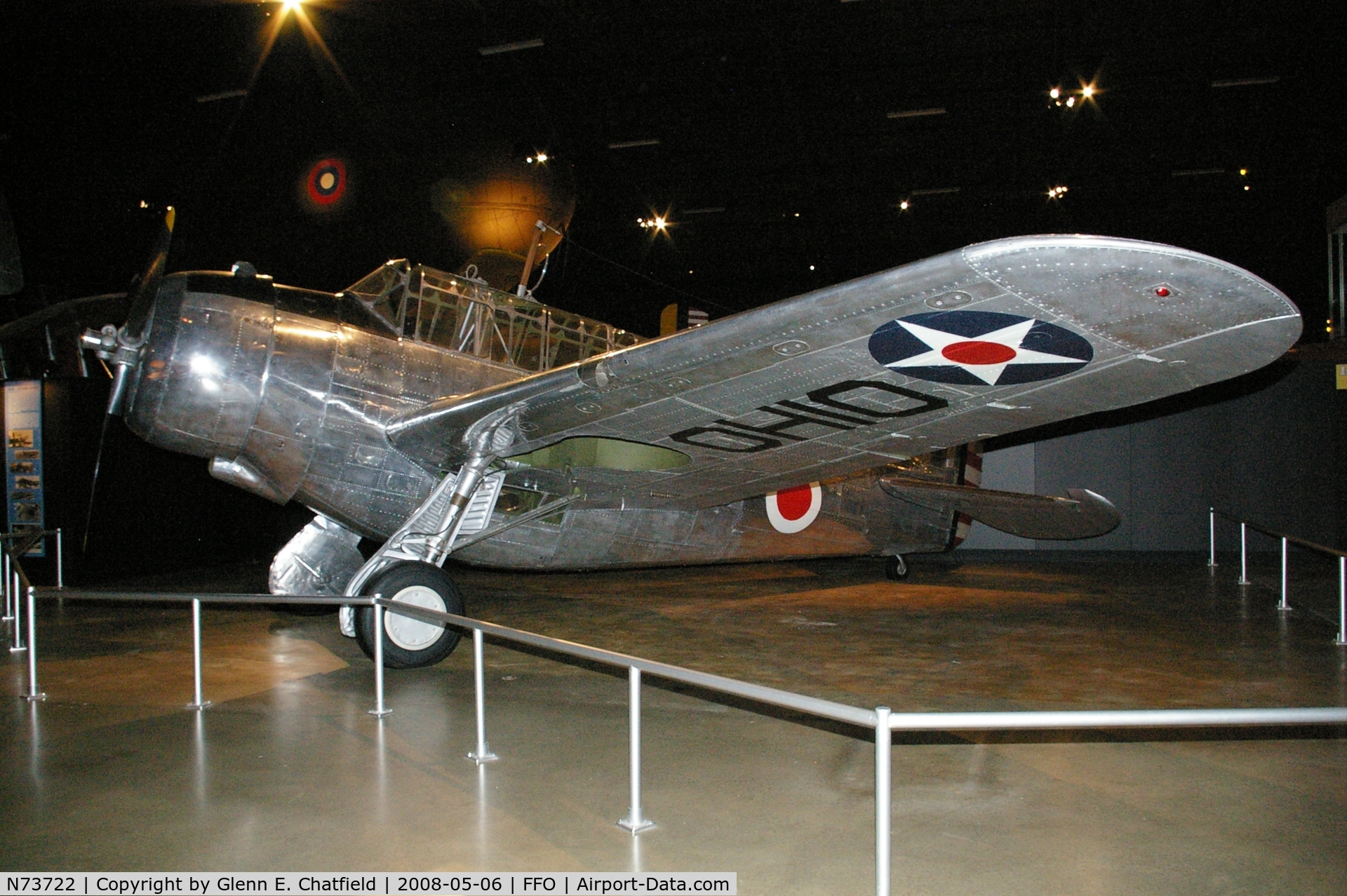 N73722, 1939 North American O-47B C/N 51-1025, Displayed at the National Museum of the U.S. Air Force