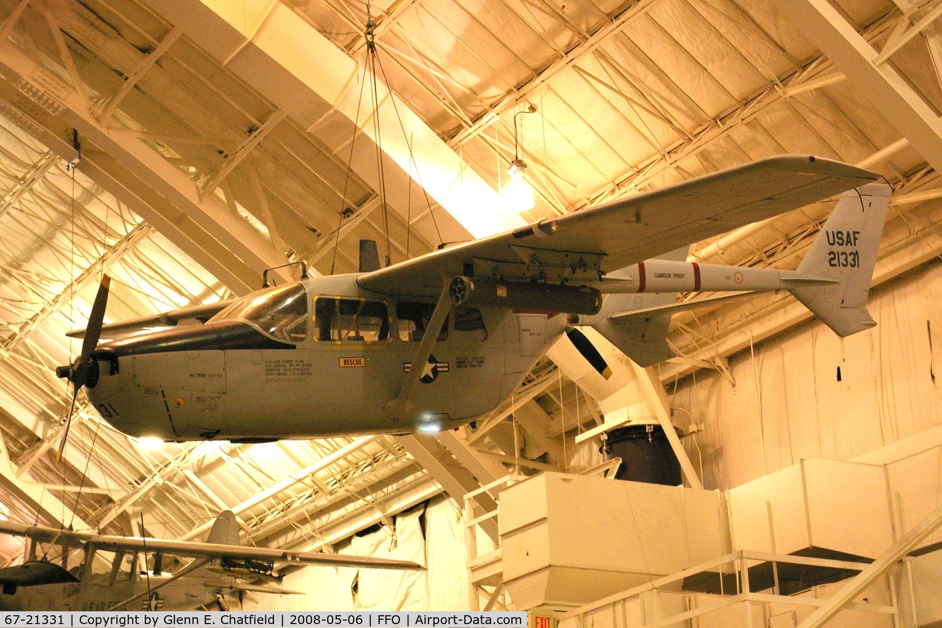 67-21331, 1967 Cessna O-2A Super Skymaster Super Skymaster C/N 337M-0037, Hanging from the ceiling in the National Museum of the U.S. Air Force
