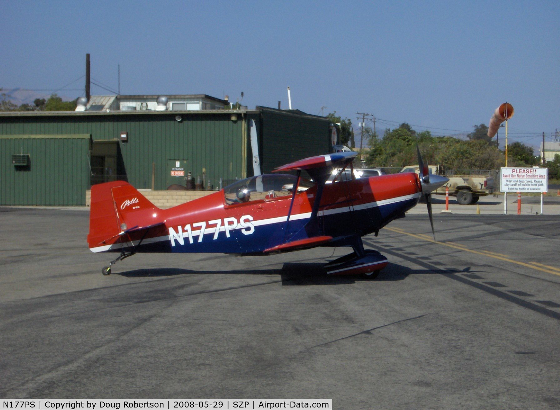 N177PS, 2000 Aviat Pitts S-2C Special C/N 6038, 2000 Aviat PITTS S-2C. Lycoming AEIO-540, taxi to Rwy 22
