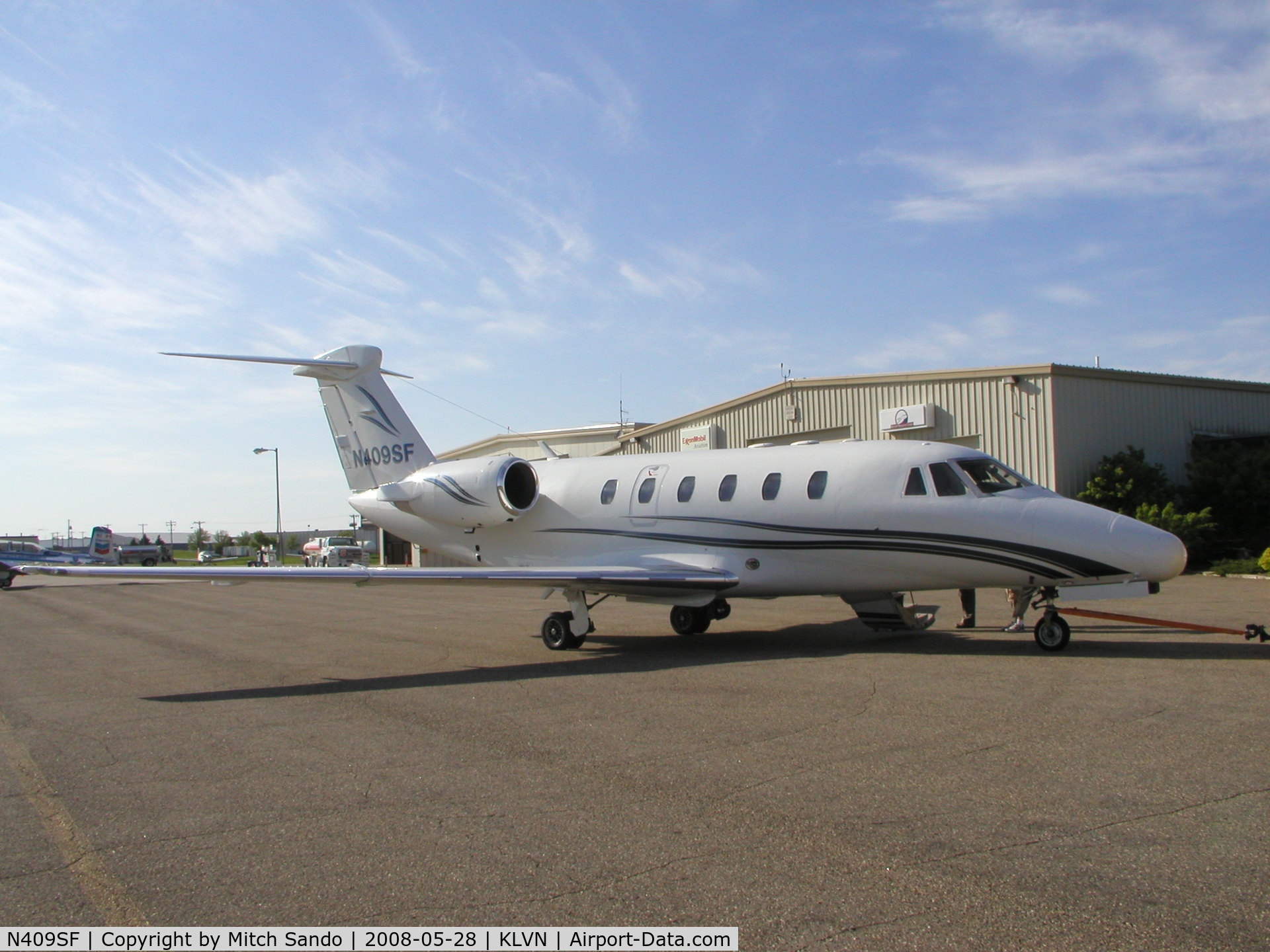 N409SF, 1984 Cessna 650 Citation C/N 650-0029, Parked on the ramp at Airlake after coming in from Rogers, AR (ROG).