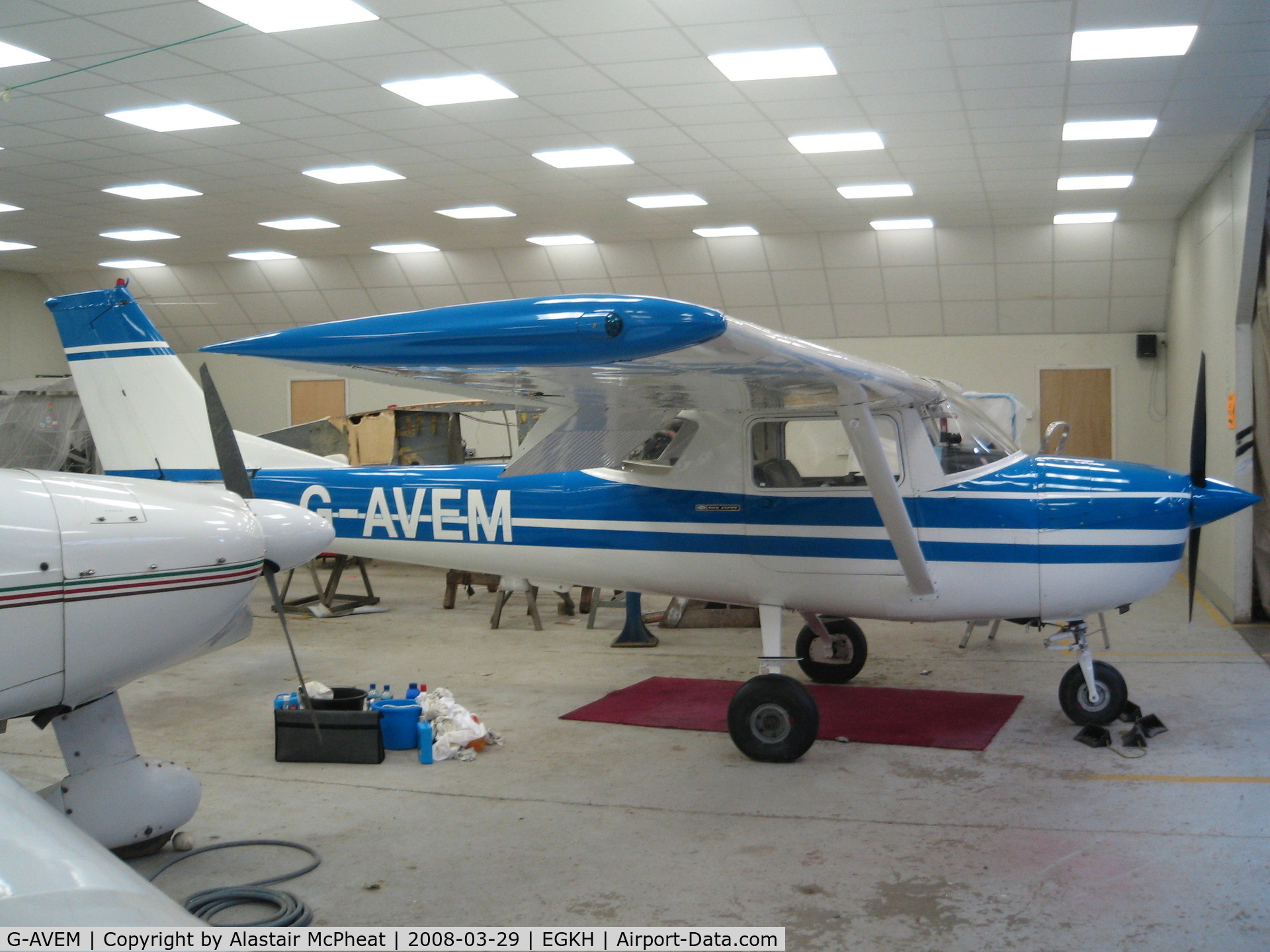 G-AVEM, 1966 Reims F150G C/N 0198, In the hanger nearly finished re-furbishment