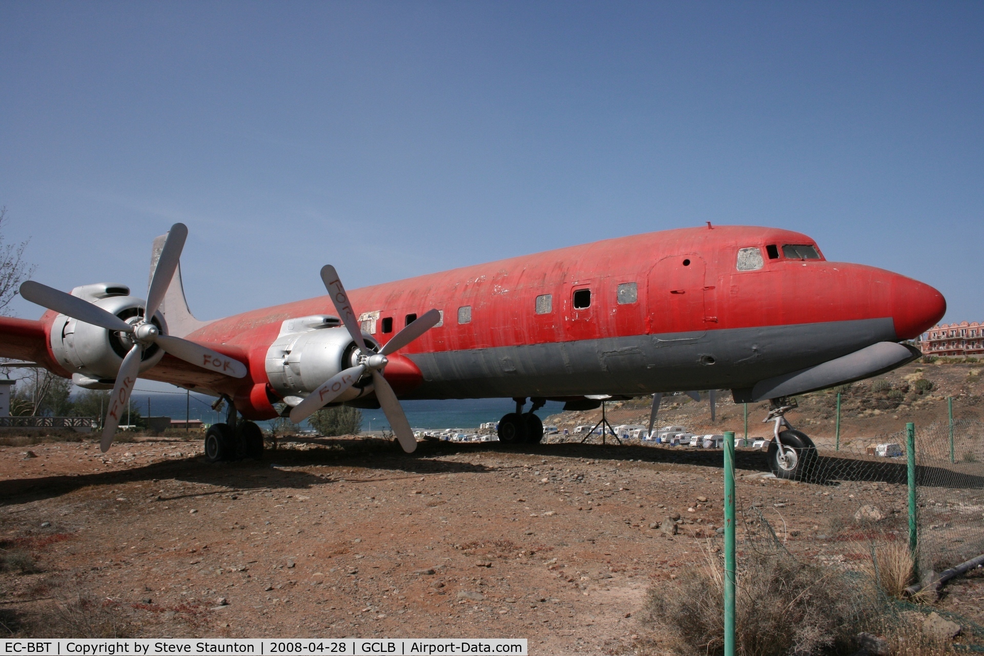 EC-BBT, 1958 Douglas DC-7C Seven Seas Seven Seas C/N 45553, Taken at El Berriel, Gran Canaria.