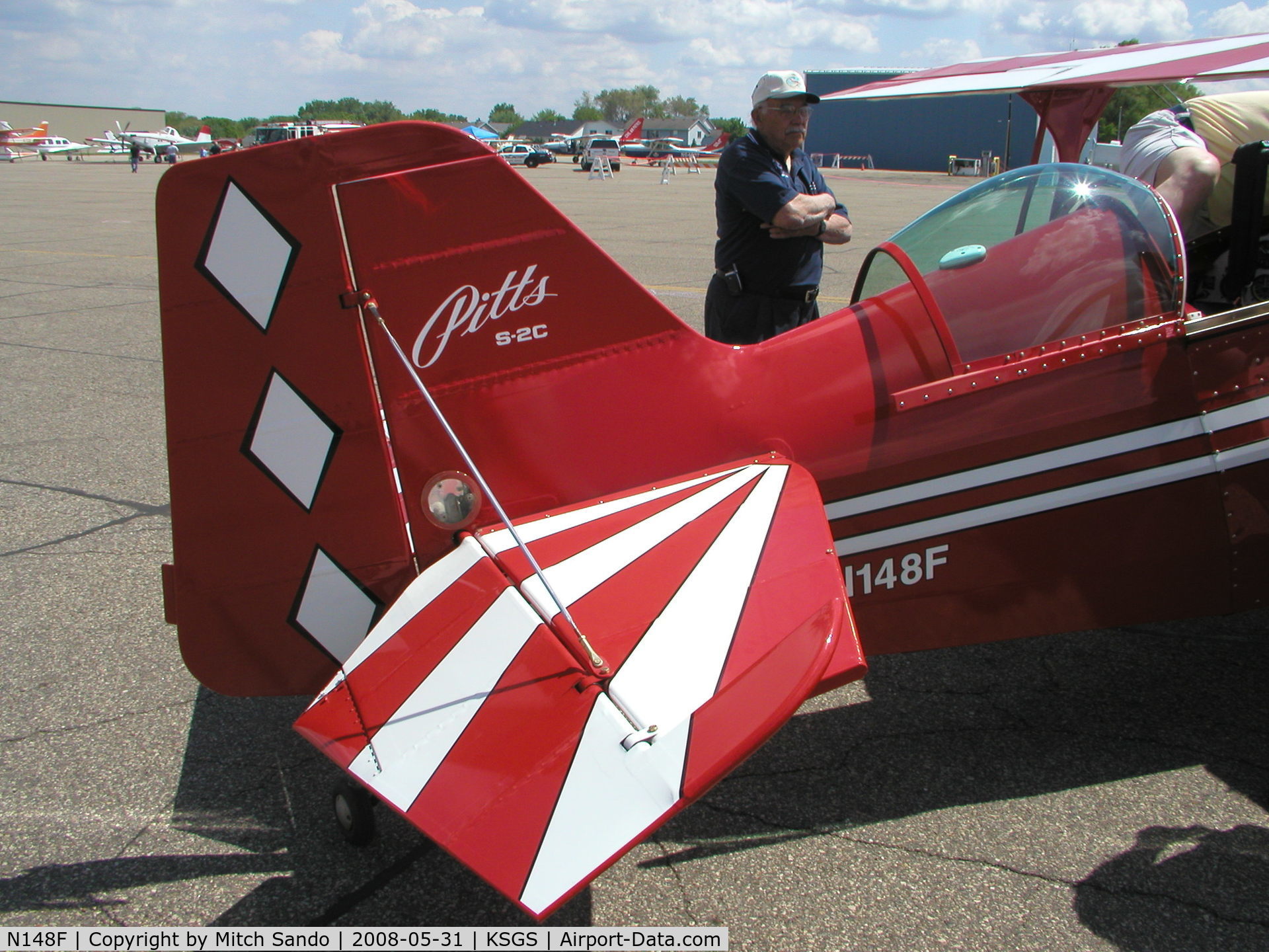 N148F, 2000 Aviat Pitts S-2C Special C/N 6035, Fleming Field Fly-In 2008.