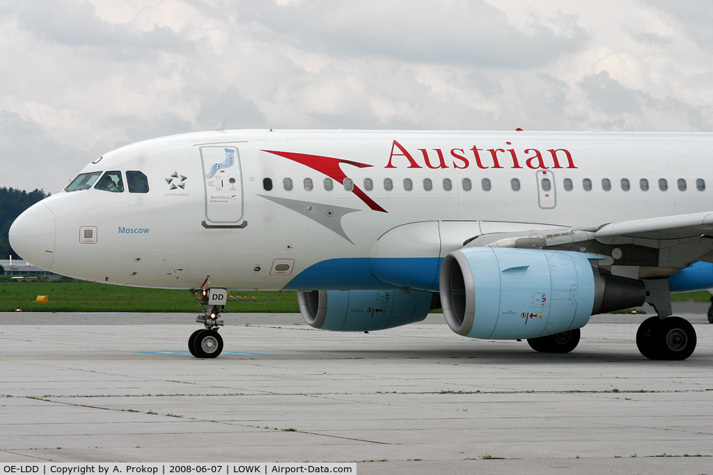 OE-LDD, 2005 Airbus A319-112 C/N 2416, Scheduled flight to Vienna with A319 due to the UEFA EURO 2008