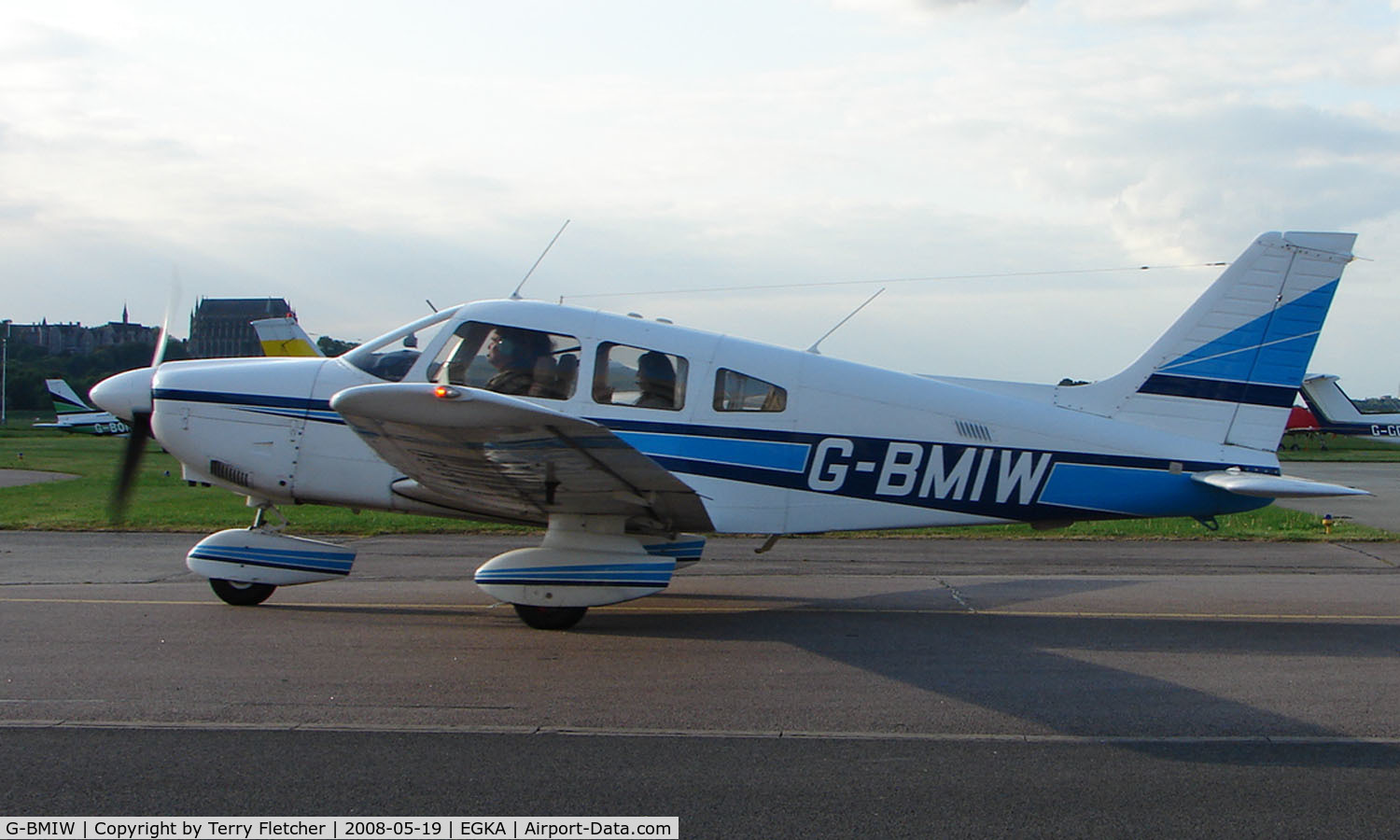 G-BMIW, 1981 Piper PA-28-181 Cherokee Archer II C/N 28-8190093, A pleasant May evening at Shoreham Airport , Sussex , UK