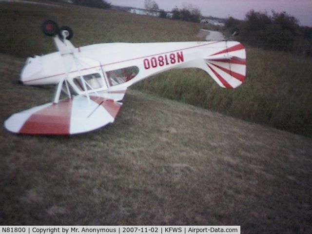N81800, Aeronca 7AC Champion C/N 7AC423, Beforfe the makeshift repairs
